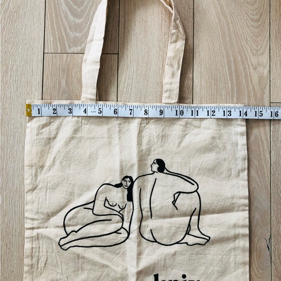 Knix Body Positive Woman Form Canvas Tote Bag - Picture 2 of 6